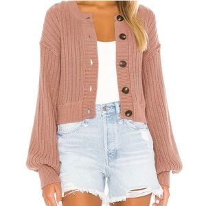 Free People Cropped Knot Cardigan